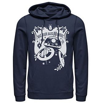 Men's Star Wars BB-8 May Your Days BB Merry Christmas Graphic Hoodie