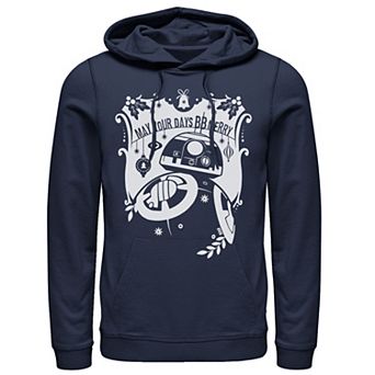 Men's Star Wars BB-8 May Your Days BB Merry Christmas Graphic Hoodie
