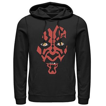 Men's Star Wars Darth Maul Hooded Face Creeping Graphic Hoodie