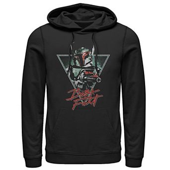 Men's Star Wars Boba Fett Take Aim Splatter Triangle Graphic Hoodie