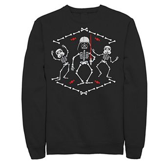 Men's Star Wars Vader And Troopers Skeletons Graphic Fleece Pullover