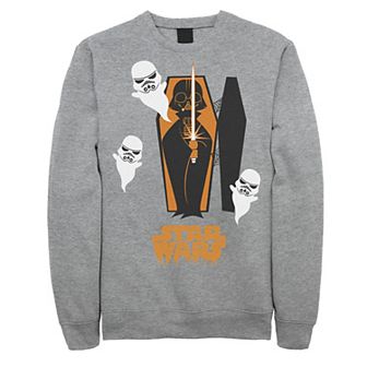 Men's Star Wars Vader Coffin And Trooper Ghosts Graphic Fleece Pullover