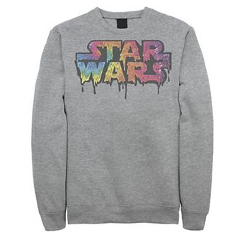 Men's Star Wars Tie-Dye Drip Logo Graphic Fleece Pullover