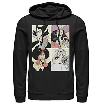 Disney Villains Anime Watercolor Panels Men's Hoodie