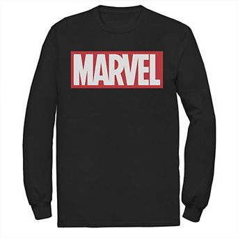 Men's Marvel Classic Bold Logo Long Sleeve Graphic Tee