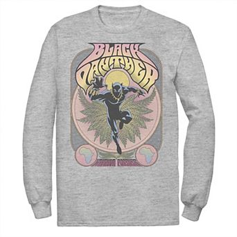 Men's Marvel Marvel Black Panther Vintage 70's Poster Style Long Sleeve Graphic Tee