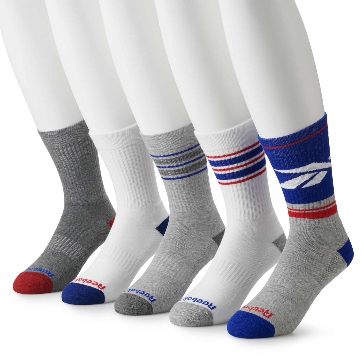 reebok men's half cushion crew socks