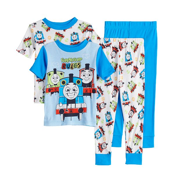 Toddler Boy Thomas The Train 4 Piece Tops Bottoms Pajama Set