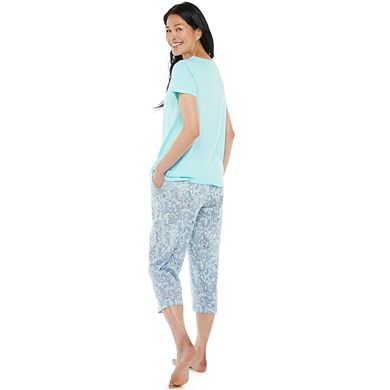 Women's Croft & Barrow® Pajama Tee & Pajama Capris Set