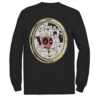 Men's Marvel Deadpool Cats Rule Everything Tee