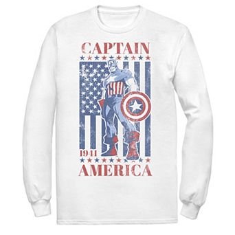 Men's Marvel Captain America Vintage Flag 1941 Tee
