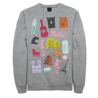 Men's Pink Panther Around The World Doodles Sweatshirt