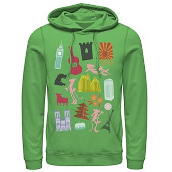 Men's Pink Panther Around The World Doodles Hoodie