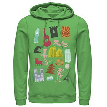 Men's Pink Panther Around The World Doodles Hoodie