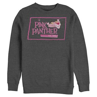 Men's Pink Panther Boxed Portrait Logo Graphic Fleece Pullover