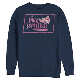 Men's Pink Panther Boxed Portrait Logo Graphic Fleece Pullover