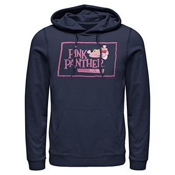 Men's Pink Panther Boxed Portrait Logo Graphic Hoodie