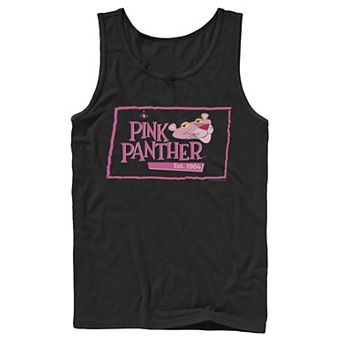 Men's Pink Panther Boxed Portrait Logo Tank Top
