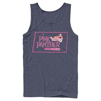Men's Pink Panther Boxed Portrait Logo Tank Top