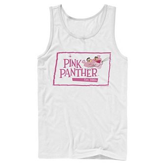 Men's Pink Panther Boxed Portrait Logo Tank Top