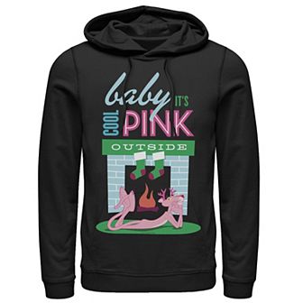 Men's Pink Panther Baby It's Cool Pink Outside Hoodie