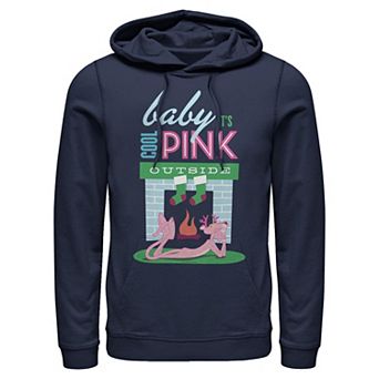 Men's Pink Panther Baby It's Cool Pink Outside Hoodie