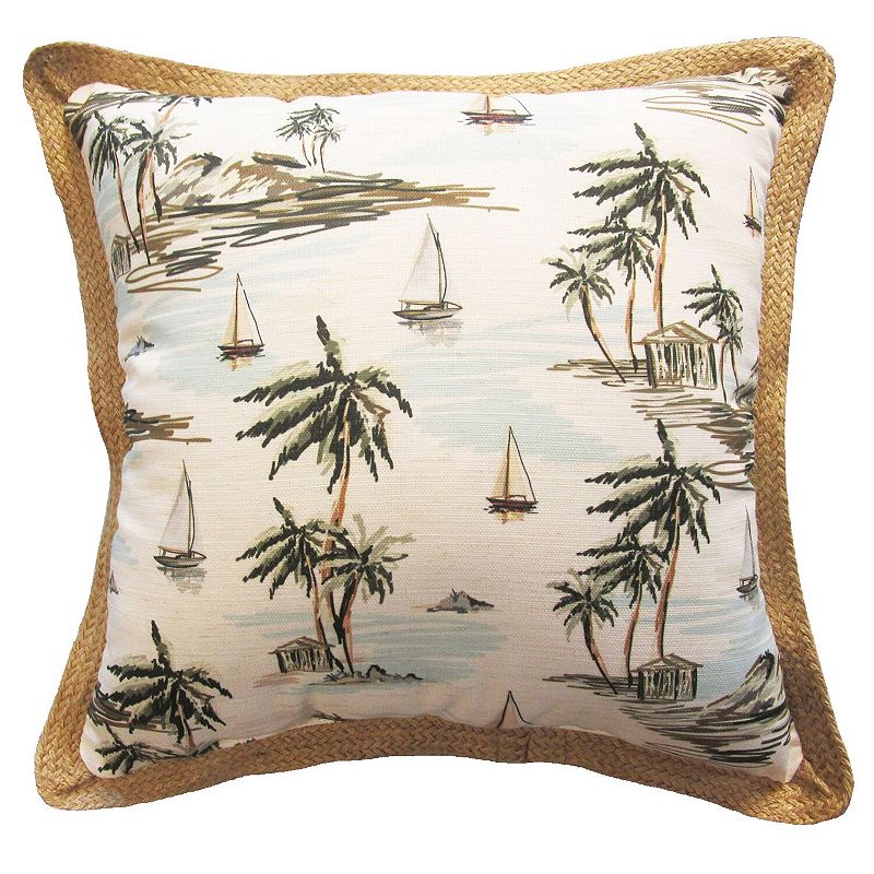 76026449 HFI Sailing Paradise Throw Pillow, Blue, 20X20 sku 76026449