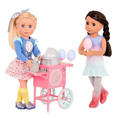 Glitter Girls Cotton Candy Machine On Wheels for 14 Inch Dolls by Battat