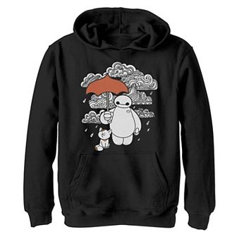 Disney's Big Hero 6 Boys 8-20 Baymax Patterned Rain Clouds Portrait Graphic Hoodie