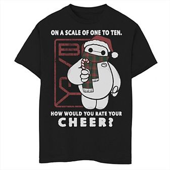 Disney's Big Hero 6 Boys 8-20 Baymax How Would You Rate Your Cheer Graphic Tee