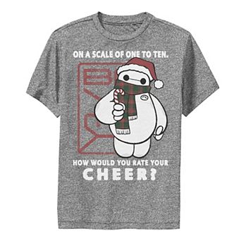 Disney's Big Hero 6 Boys 6-20 Baymax How Would You Rate Your Cheer Graphic Tee