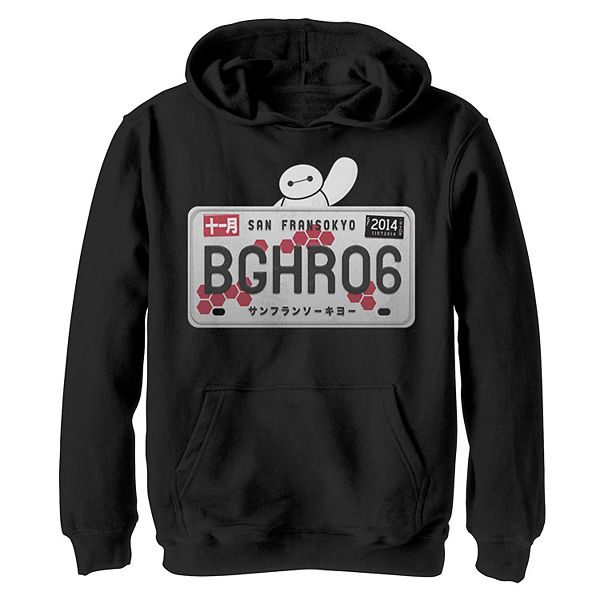 Disney S Big Hero 6 Boys 8 Baymax License Plate Portrait Graphic Hoodie