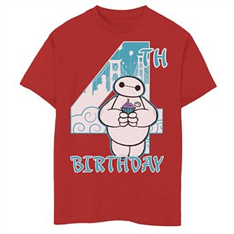 Disney's Big Hero 6 Boys 8-20 Baymax 4th Birthday Cupcake Portrait Graphic Tee