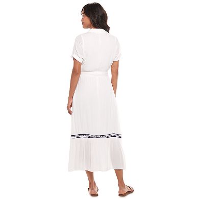 Women's Sonoma Goods For Life® + Now & Gen Embroidered Midi Shirtdress