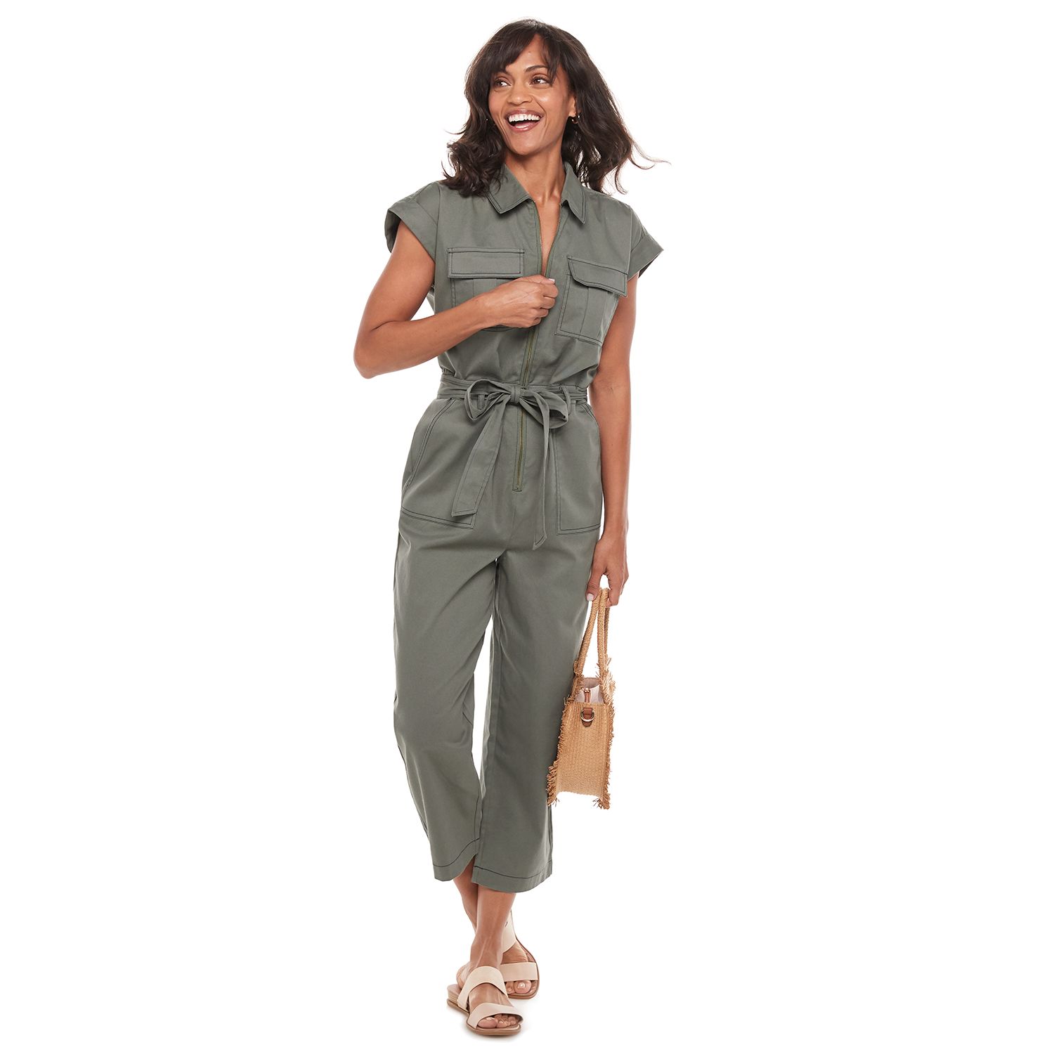 crop jumpsuit womens