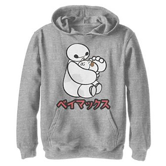 Disney's Big Hero 6 Boys 8-20 Baymax Hairy Baby Kanji Graphic Hoodie