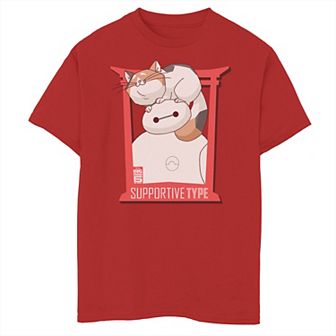 Disney's Big Hero 6 Boys 8-20 TV Series Baymax and Cat Graphic Tee