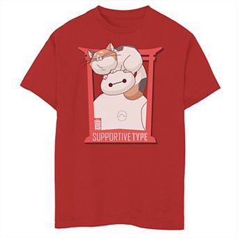 Disney's Big Hero 6 Boys 8-20 TV Series Baymax and Cat Graphic Tee
