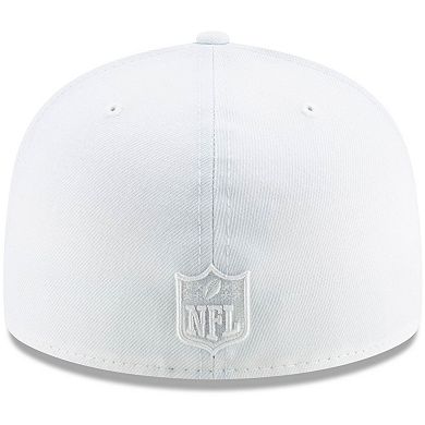 Men's New Era New York Jets White on White 59FIFTY Fitted Hat