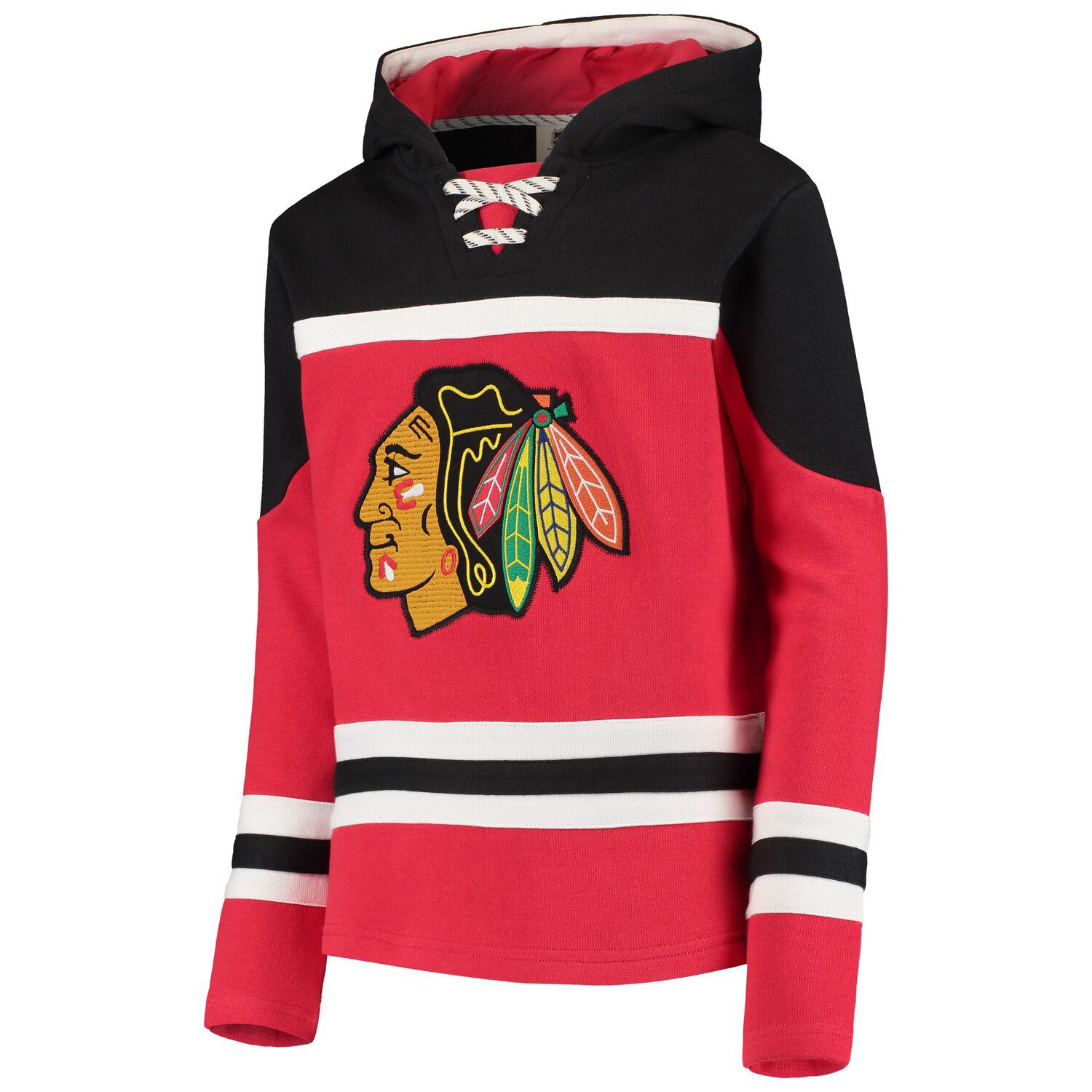 blackhawks lace hoodie