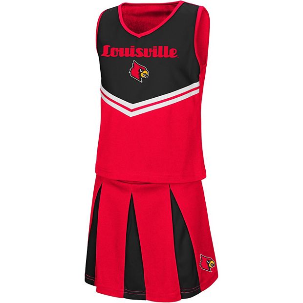 Youth Girls Colosseum Red Louisville Cardinals Pom Pom Cheer Set