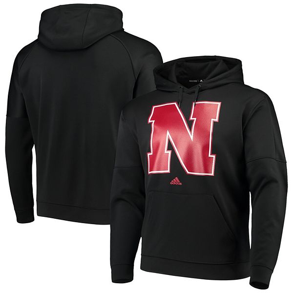 Men's adidas Black Nebraska Huskers Primary School Logo climawarm ...