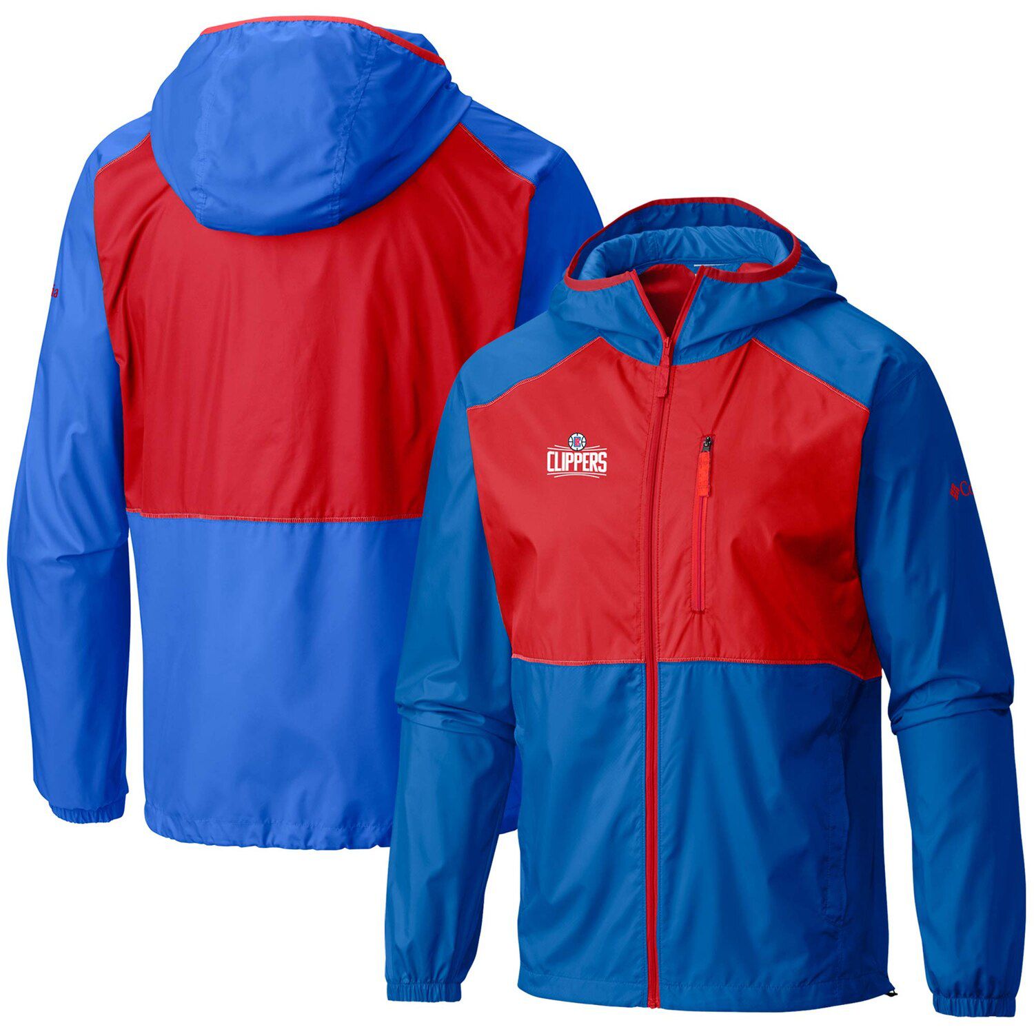 red columbia windbreaker