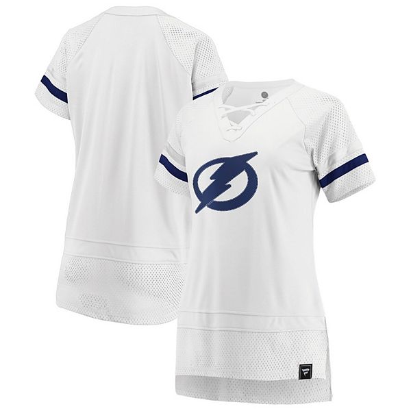 Women's Fanatics Branded White/Blue Tampa Bay Lightning Draft Me T-Shirt