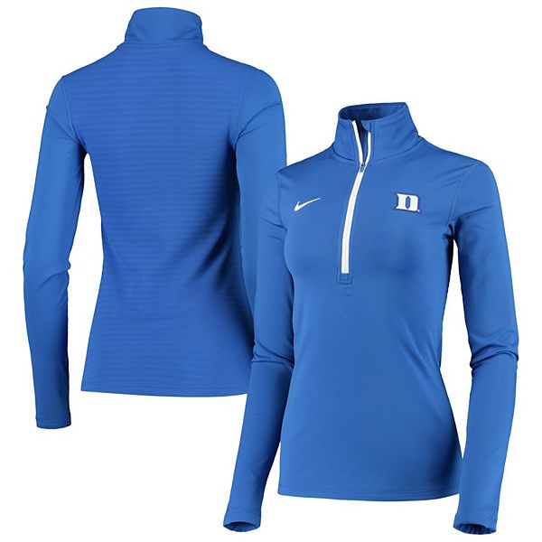 Women S Nike Royal Duke Blue Devils Warm Top Performance Half Zip Pullover Jacket