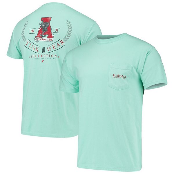 Men's Mint Green Crimson Tide Logo Comfort Colors T-Shirt