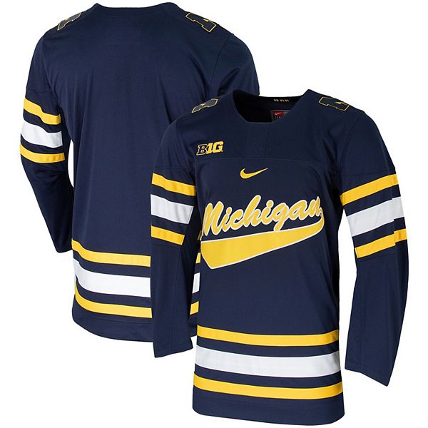 Men's Nike Navy Michigan Wolverines Replica Hockey Jersey
