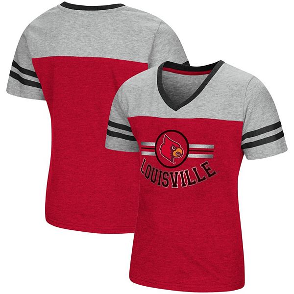Girls Youth Colosseum Red/Heathered Gray Louisville Cardinals Pee