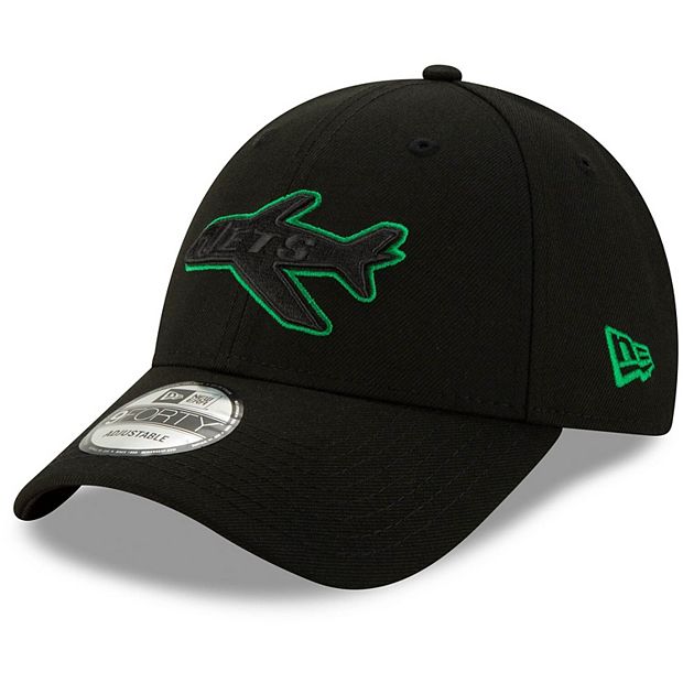 Men's New Era Black New York Jets Throwback Logo Momentum 9FORTY