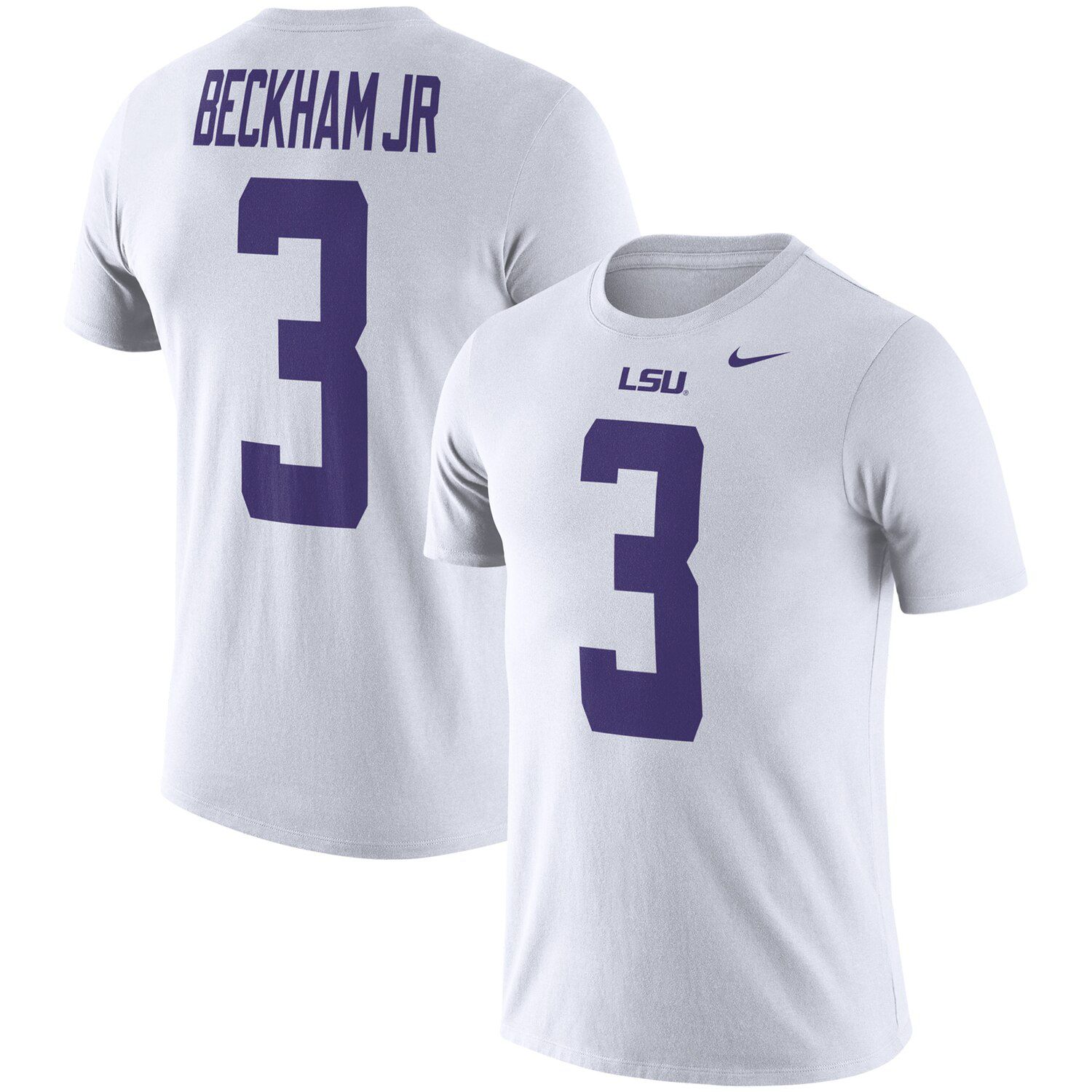 Odell Beckham LSU Tigers #33 Mesh Youth Football Jersey - White